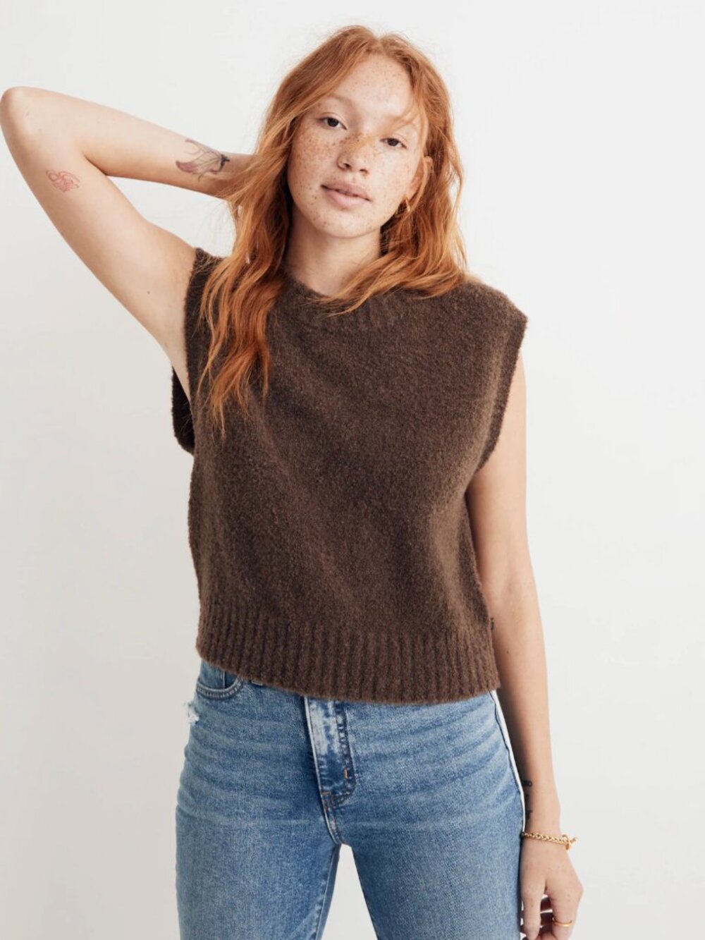Bouclé Sweater Vest